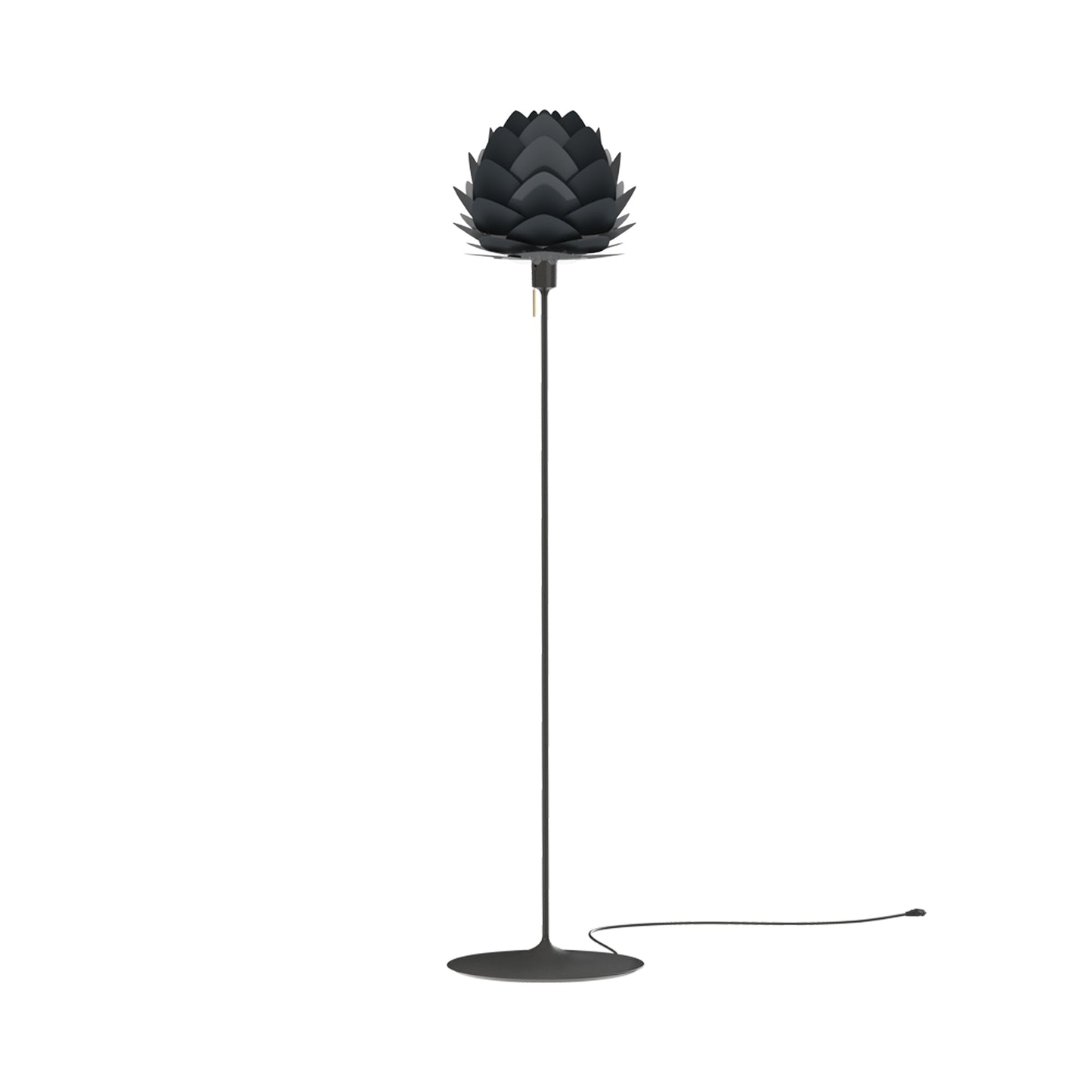 Aluvia Floor Lamp in Black/Anthracite Grey.