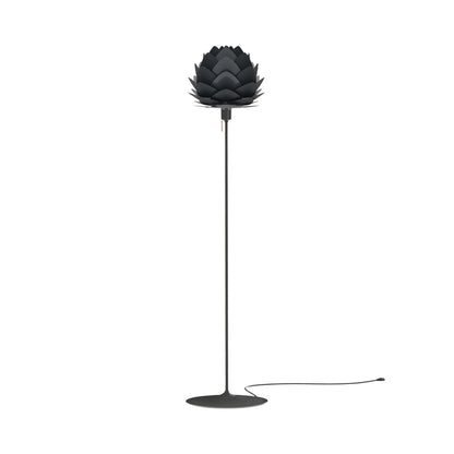 Aluvia Floor Lamp in Black/Anthracite Grey.