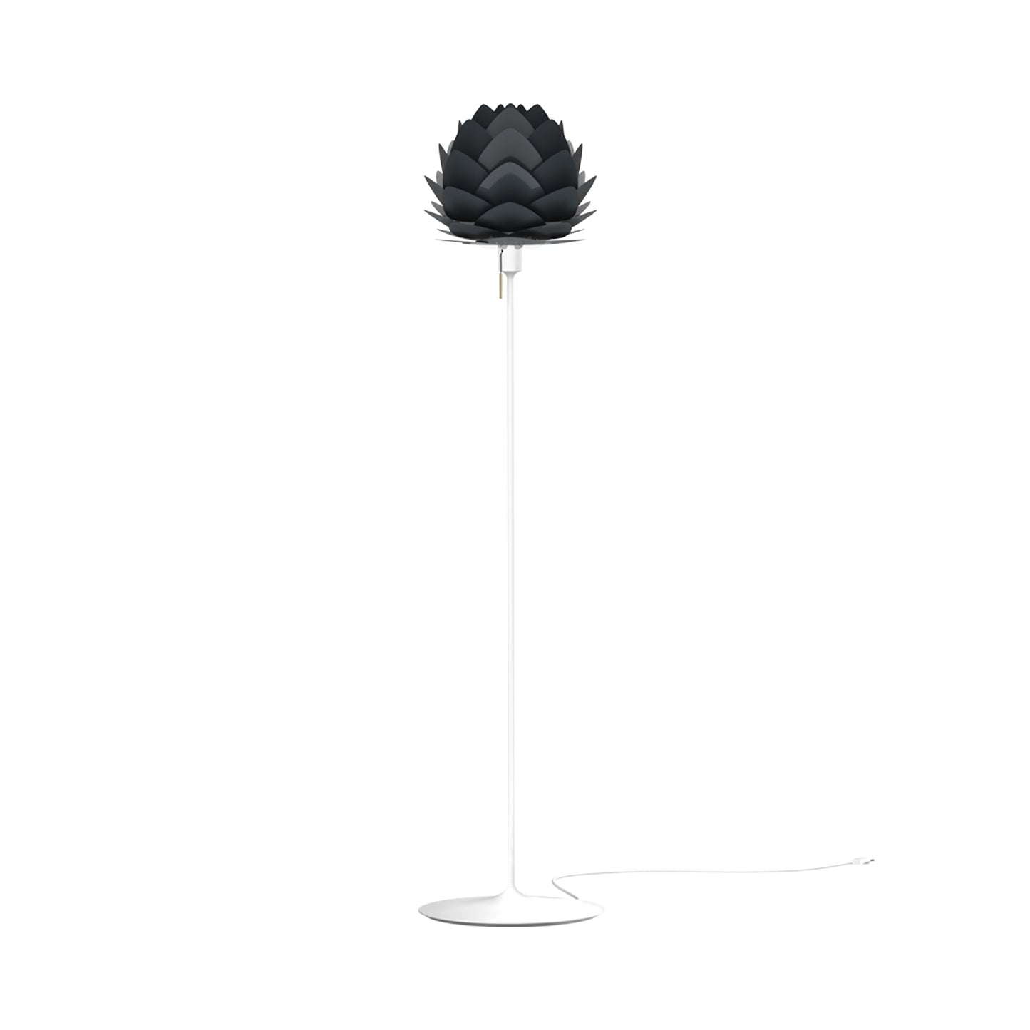 Aluvia Floor Lamp in White/Anthracite Grey.