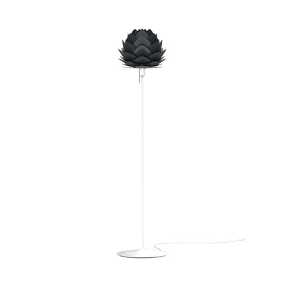 Aluvia Floor Lamp in White/Anthracite Grey.