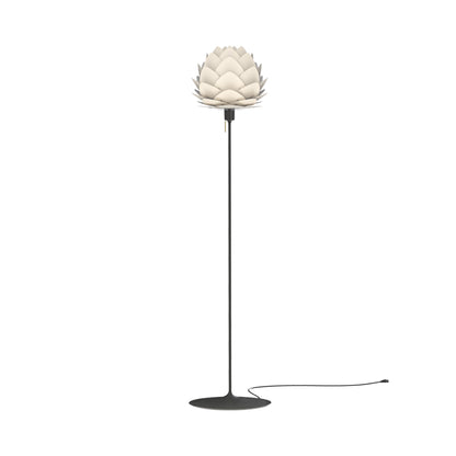 Aluvia Floor Lamp in Black/Pearl White.