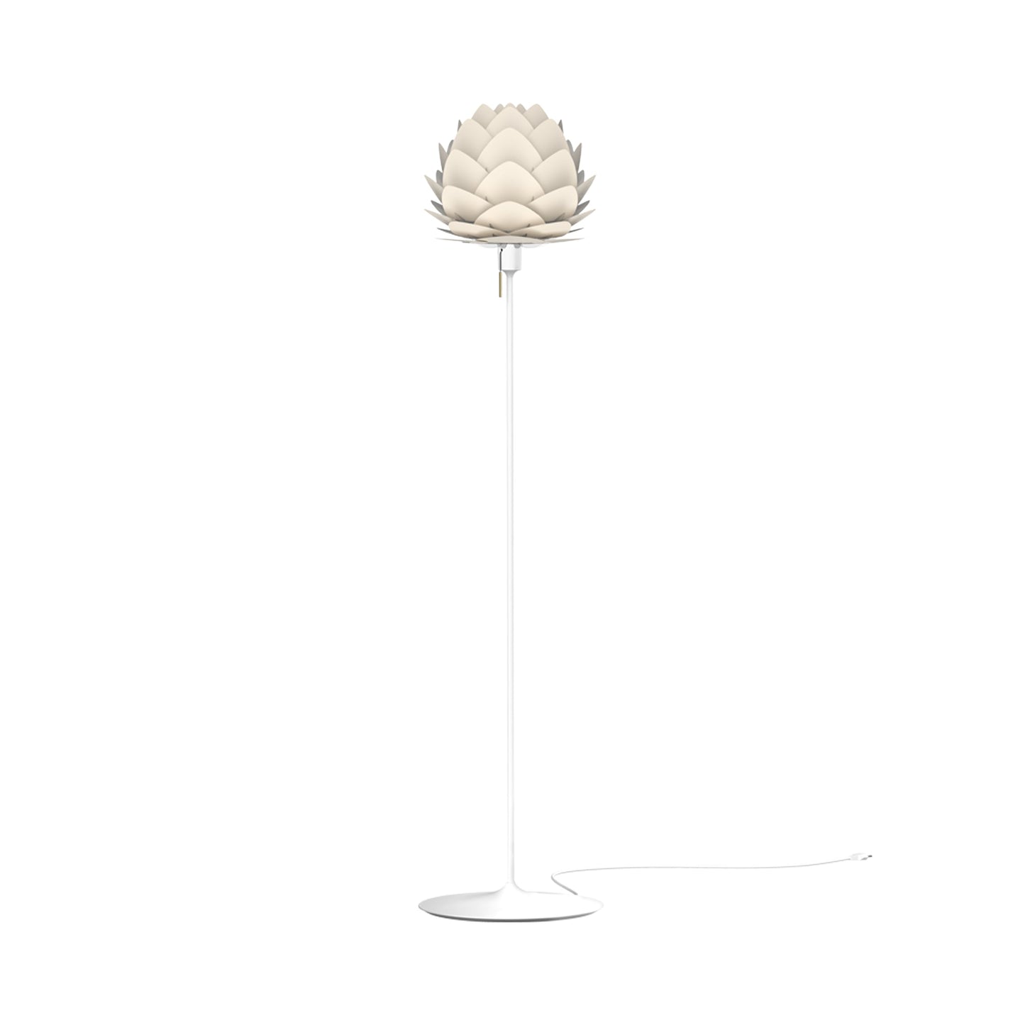 Aluvia Floor Lamp in White/Pearl White.