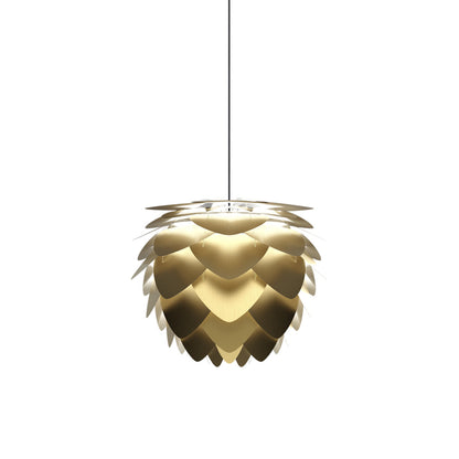 Aluvia Pendant Light in Brushed Brass/Black (15.7-Inch).