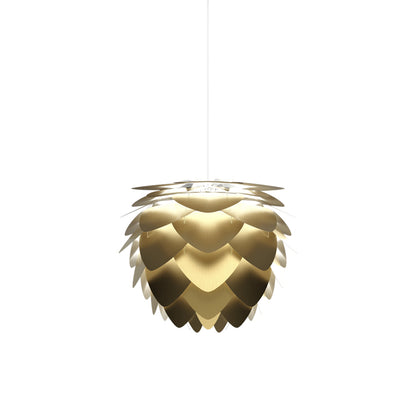 Aluvia Pendant Light in Brushed Brass/White(15.7-Inch).