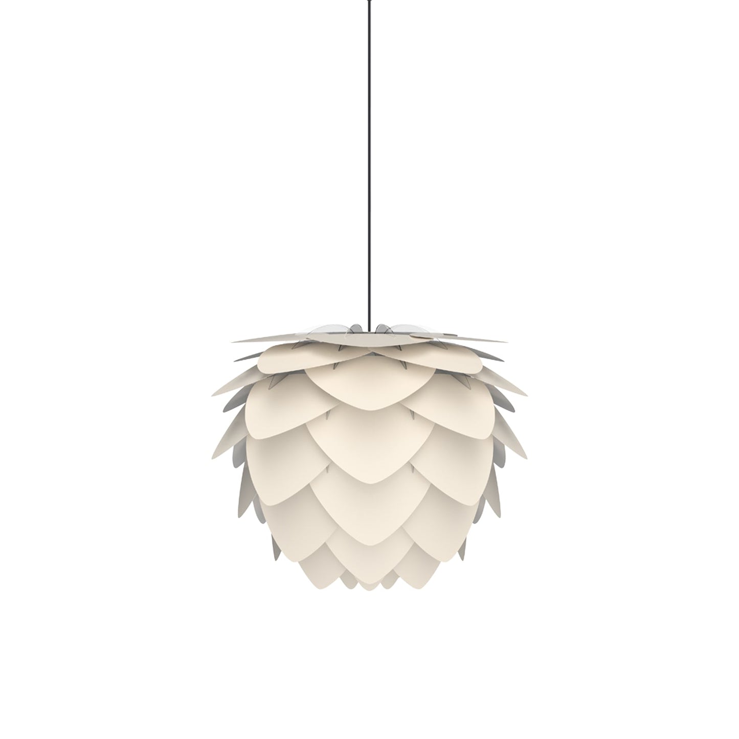 Aluvia Pendant Light in Pearl White/Black (15.7-Inch).
