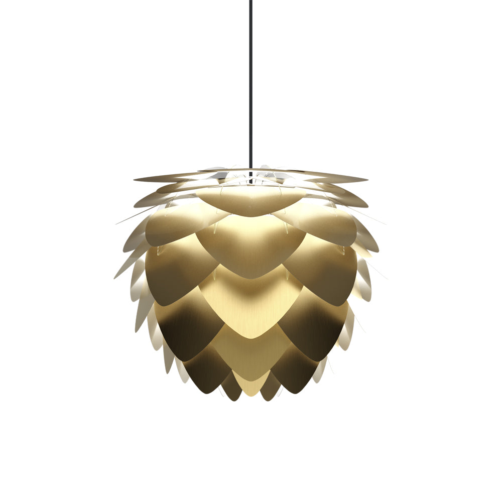 Aluvia Pendant Light in Brushed Brass/Black (23.2-Inch).