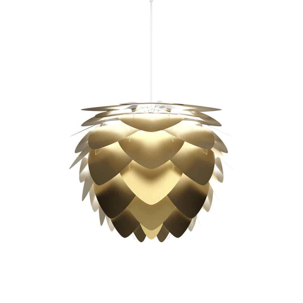 Aluvia Pendant Light in Brushed Brass/White(23.2-Inch).
