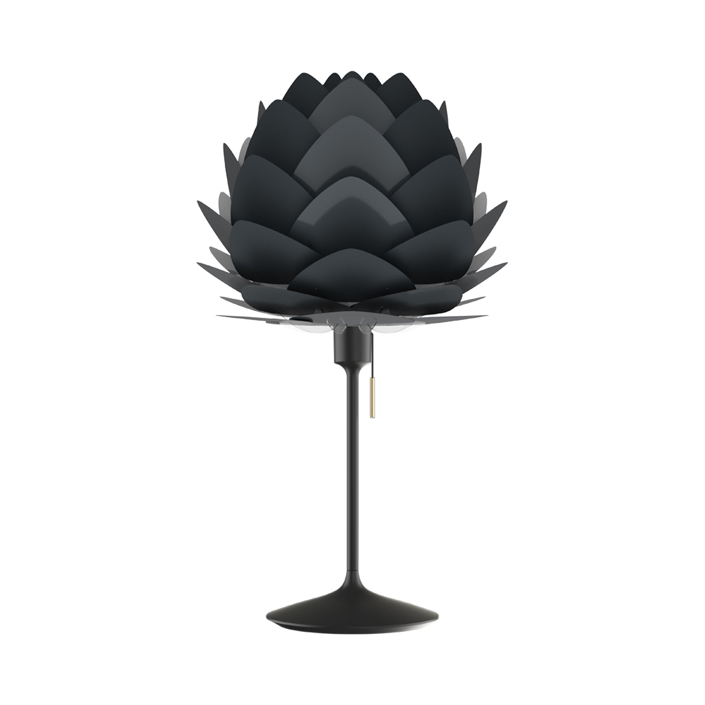Aluvia Table Lamp in Black/Anthracite Grey.