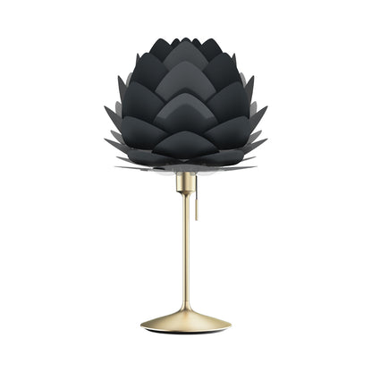 Aluvia Table Lamp in Brushed Brass/Anthracite Grey.