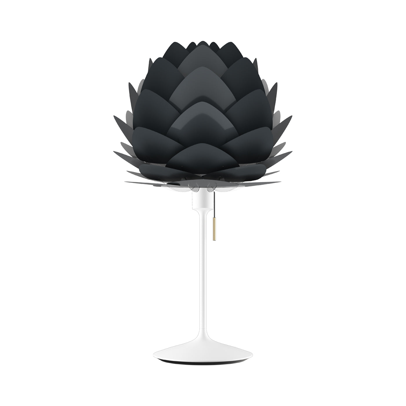 Aluvia Table Lamp in White/Anthracite Grey.