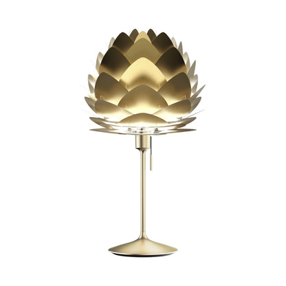 Aluvia Table Lamp in Brushed Brass/Brushed Brass.