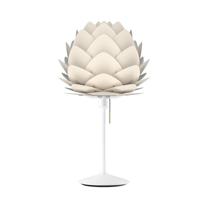 Aluvia Table Lamp in White/Pearl White.