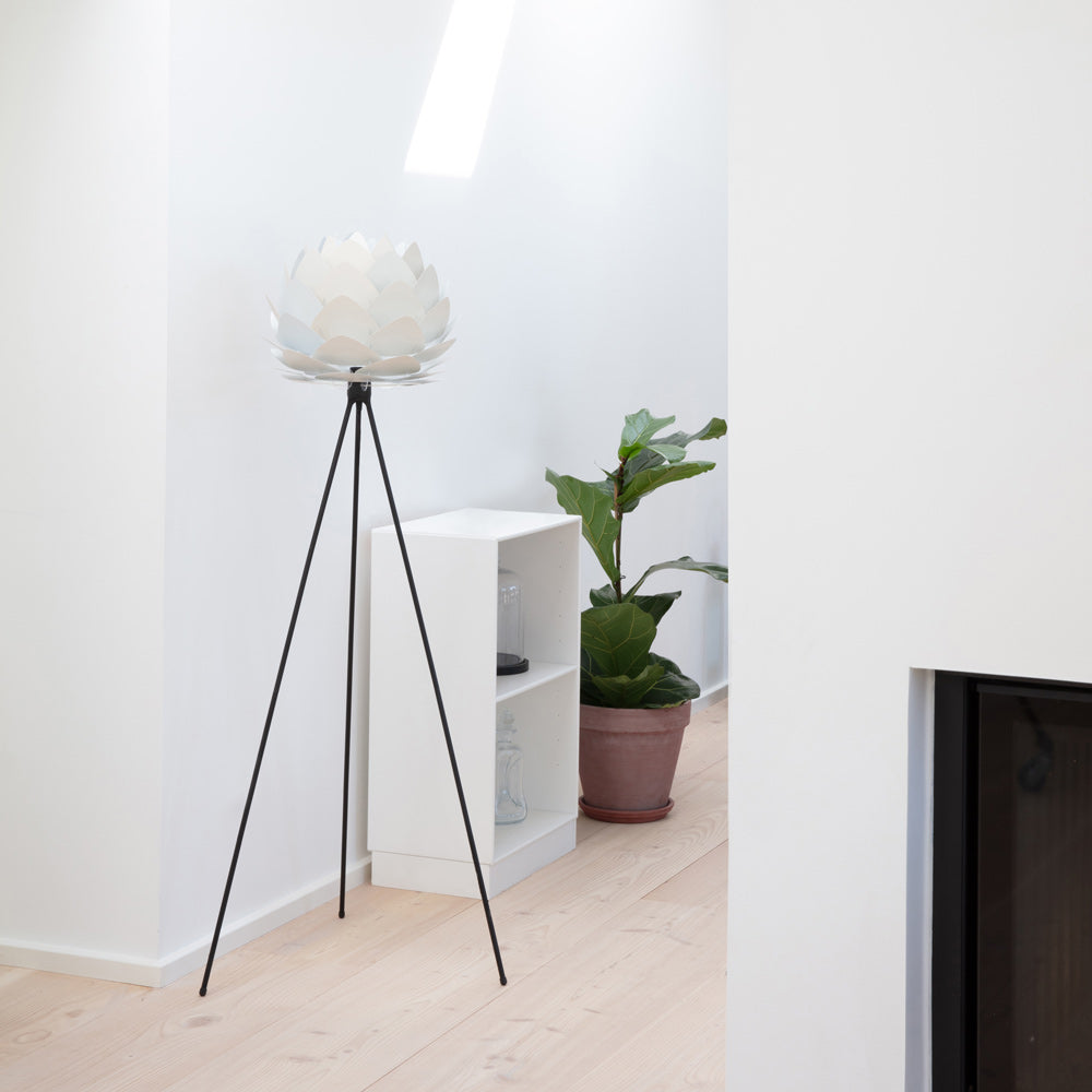 Aluvia Tripod Floor Lamp in living room.