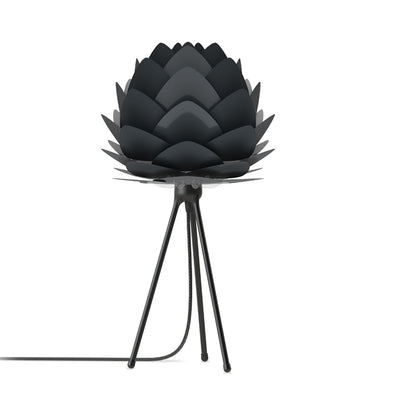 Aluvia Tripod Table Lamp in Black/Anthracite Grey.