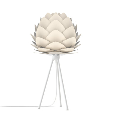 Aluvia Tripod Table Lamp in White/Pearl White.