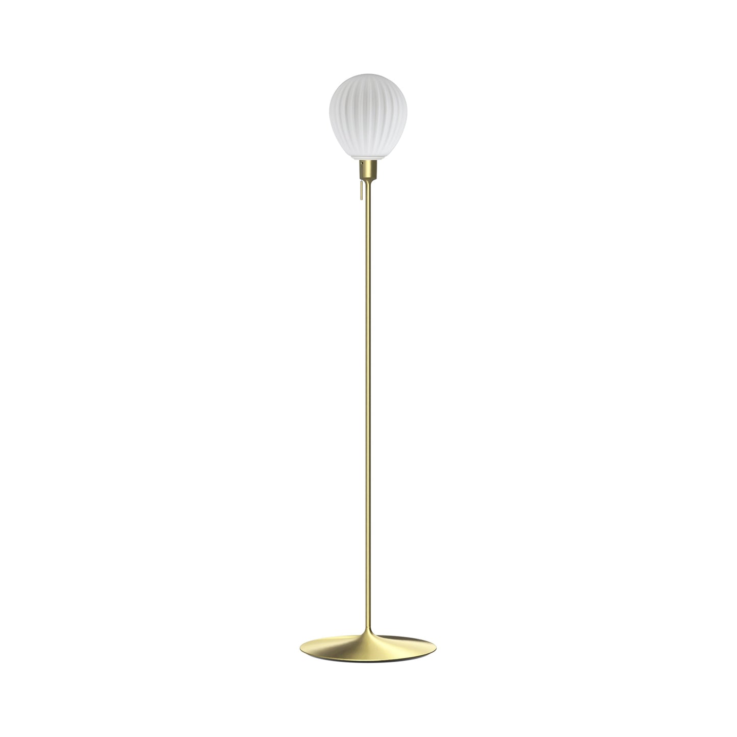 Around The World Floor Lamp in Brushed Brass (65-Inch).