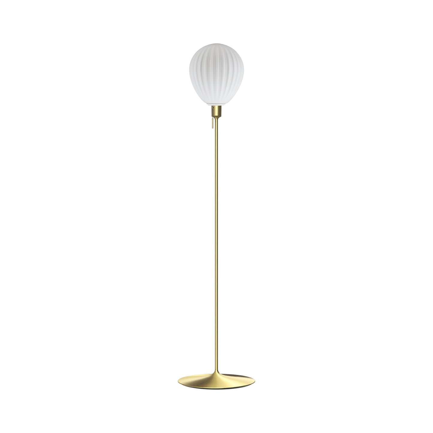 Around The World Floor Lamp in Brushed Brass (68-Inch).