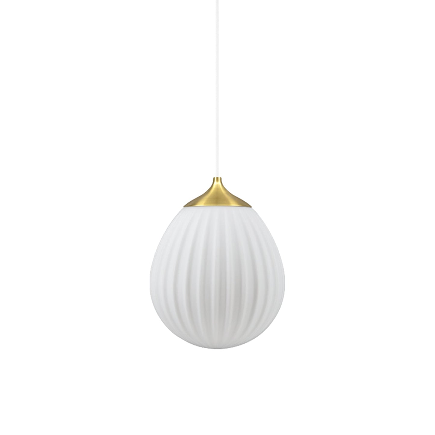 Around The World Pendant Light in Brushed Brass/White (8.3-Inch).