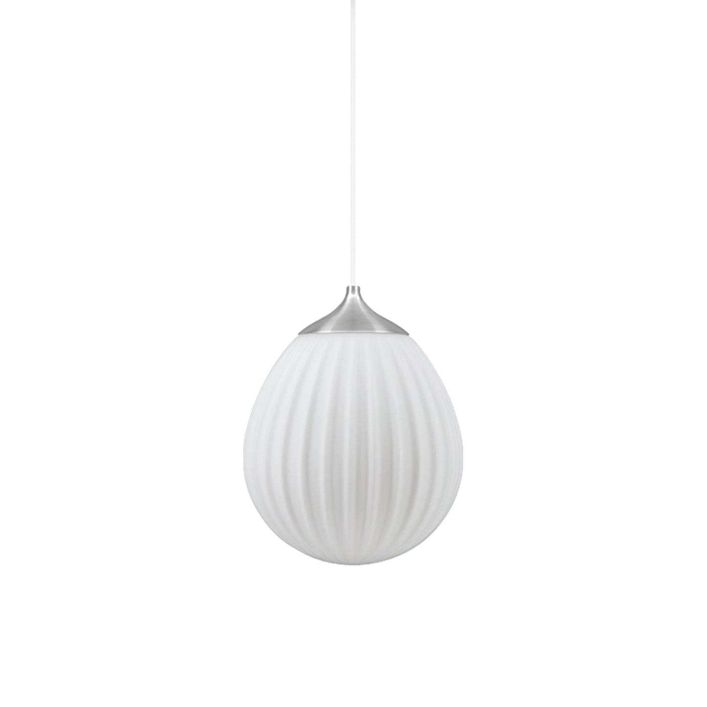 Around The World Pendant Light in Brushed Steel/White (8.3-Inch).