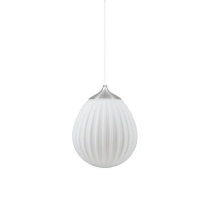 Around The World Pendant Light in Brushed Steel/White (8.3-Inch).