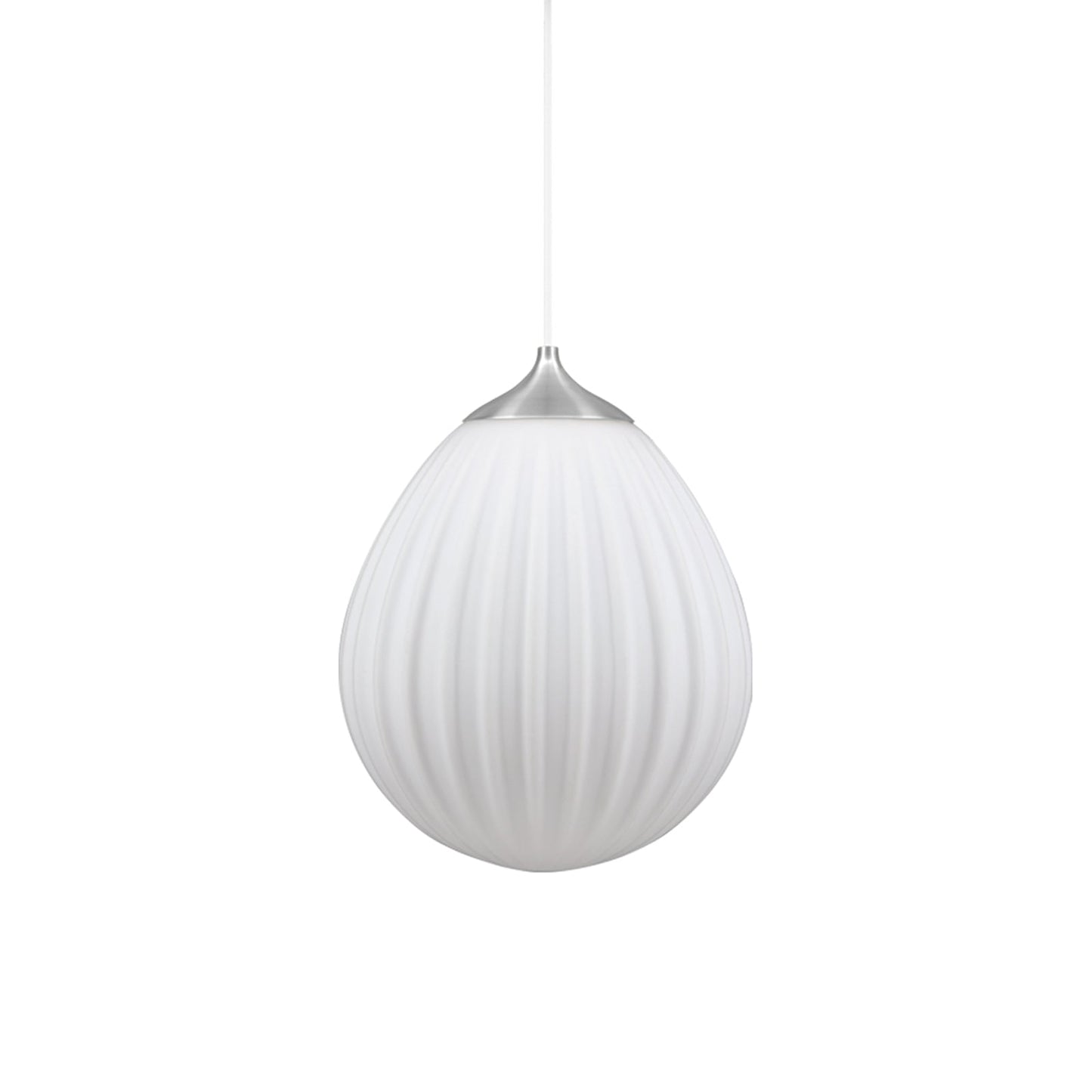 Around The World Pendant Light in Brushed Steel/White (10.7-Inch).