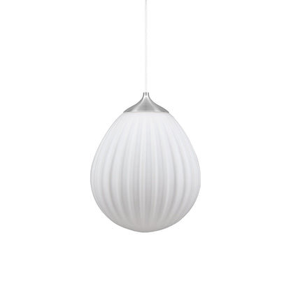 Around The World Pendant Light in Brushed Steel/White (10.7-Inch).