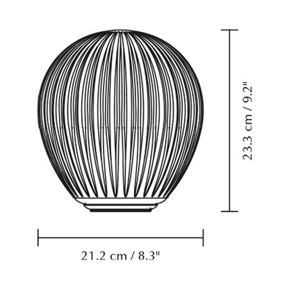 Around The World Table / Floor Lamp Shade - line drawing.
