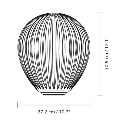 Around The World Table / Floor Lamp Shade - line drawing.