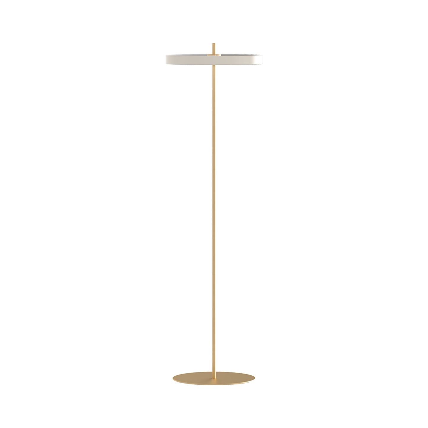 Asteria LED Floor Lamp in Pearl White.
