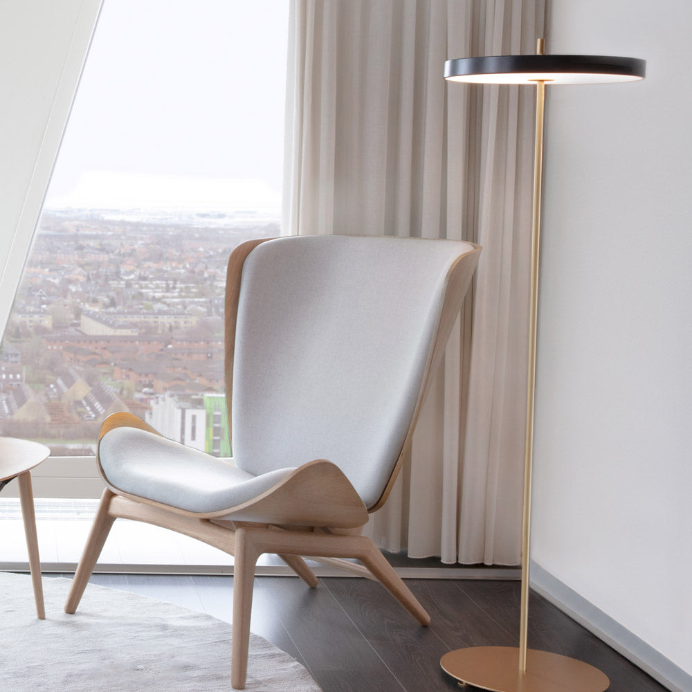 Asteria LED Floor Lamp in living room.