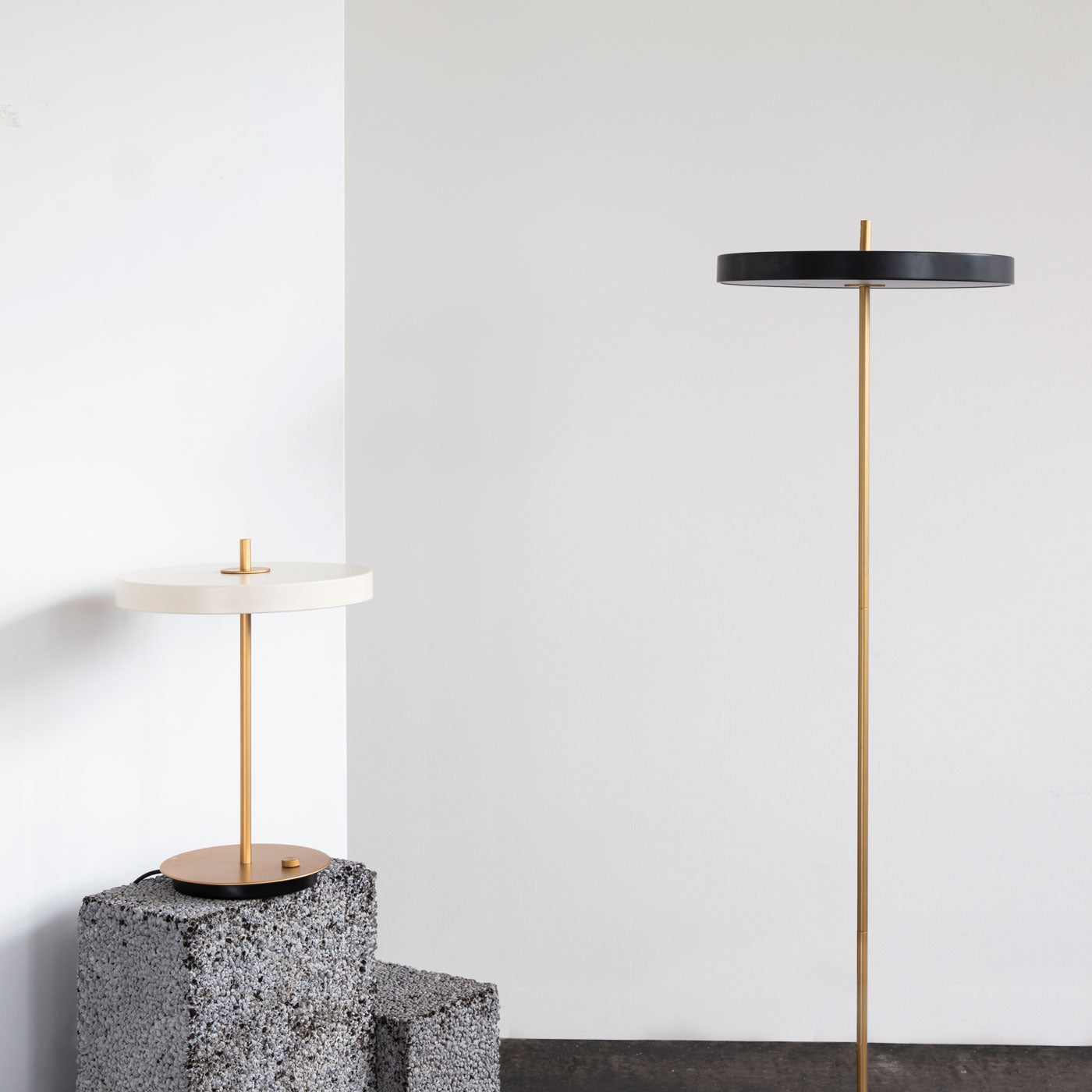 Asteria LED Floor Lamp in living room.