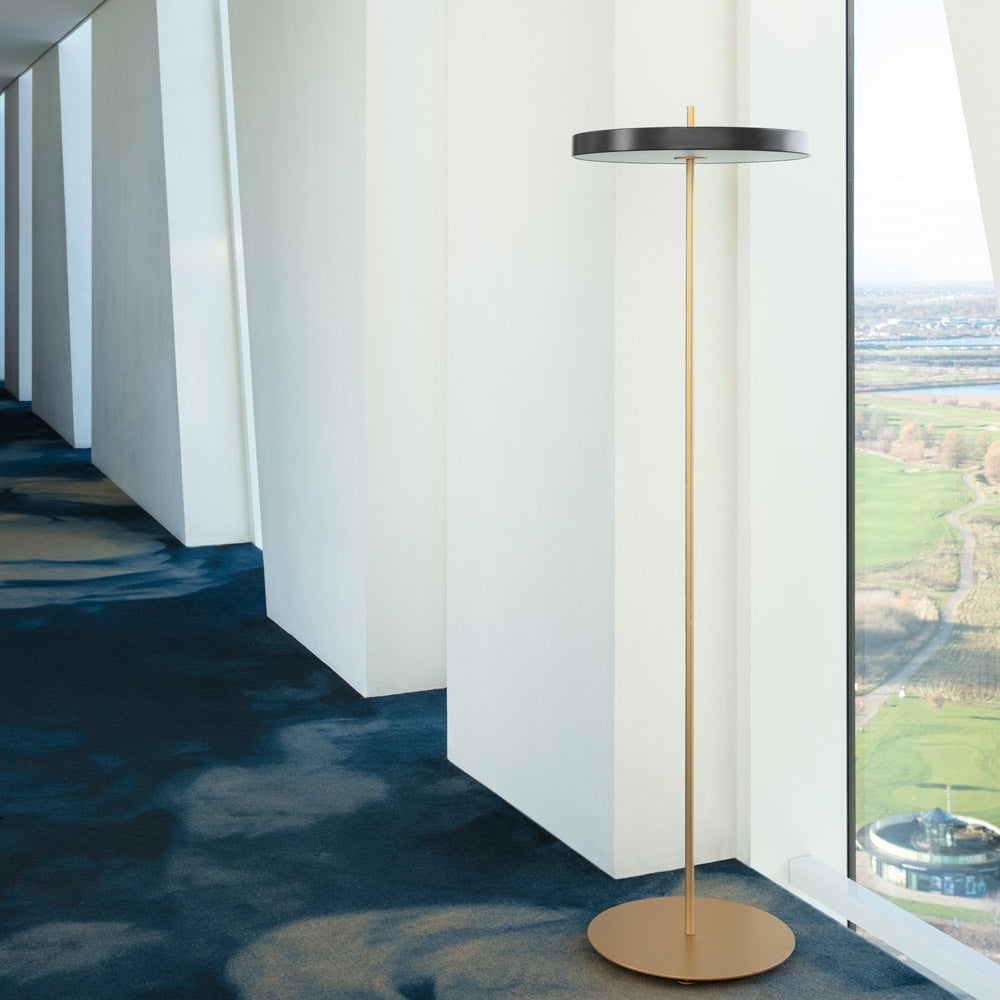 Asteria LED Floor Lamp in hallway.