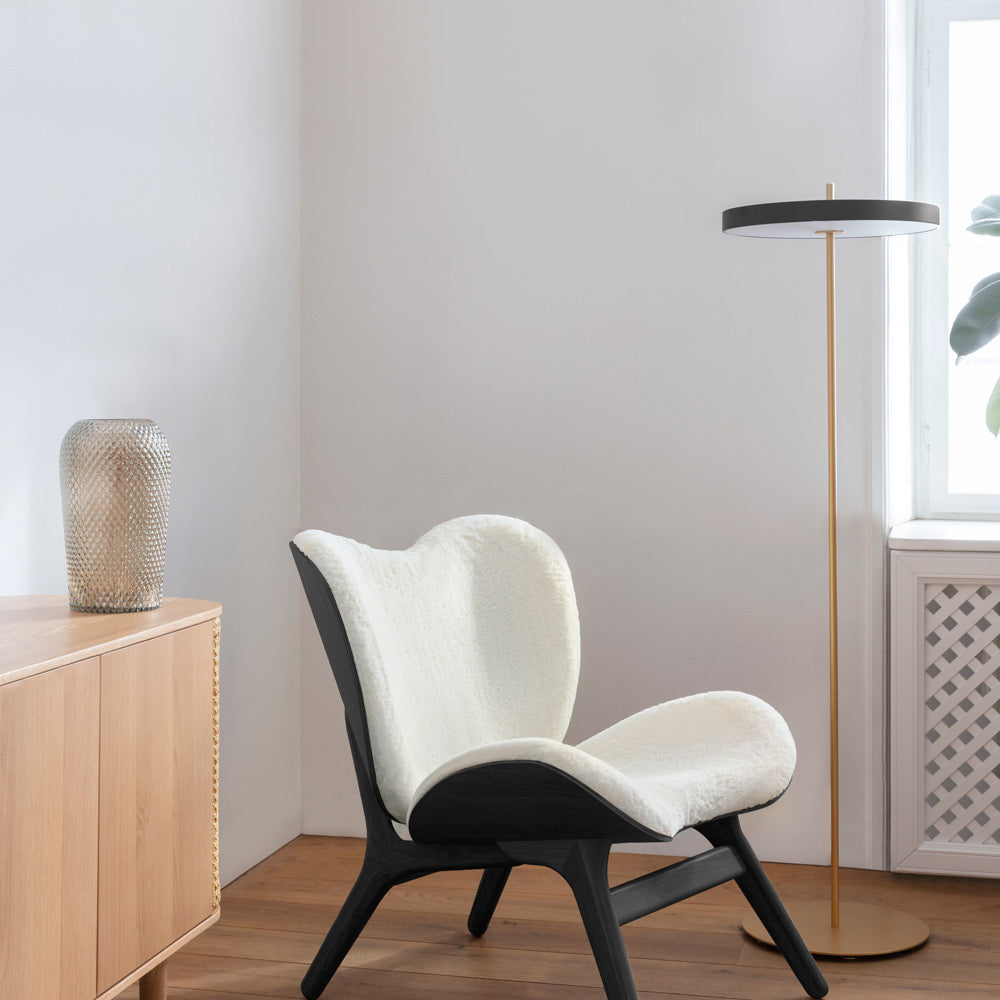Asteria LED Floor Lamp in living room.