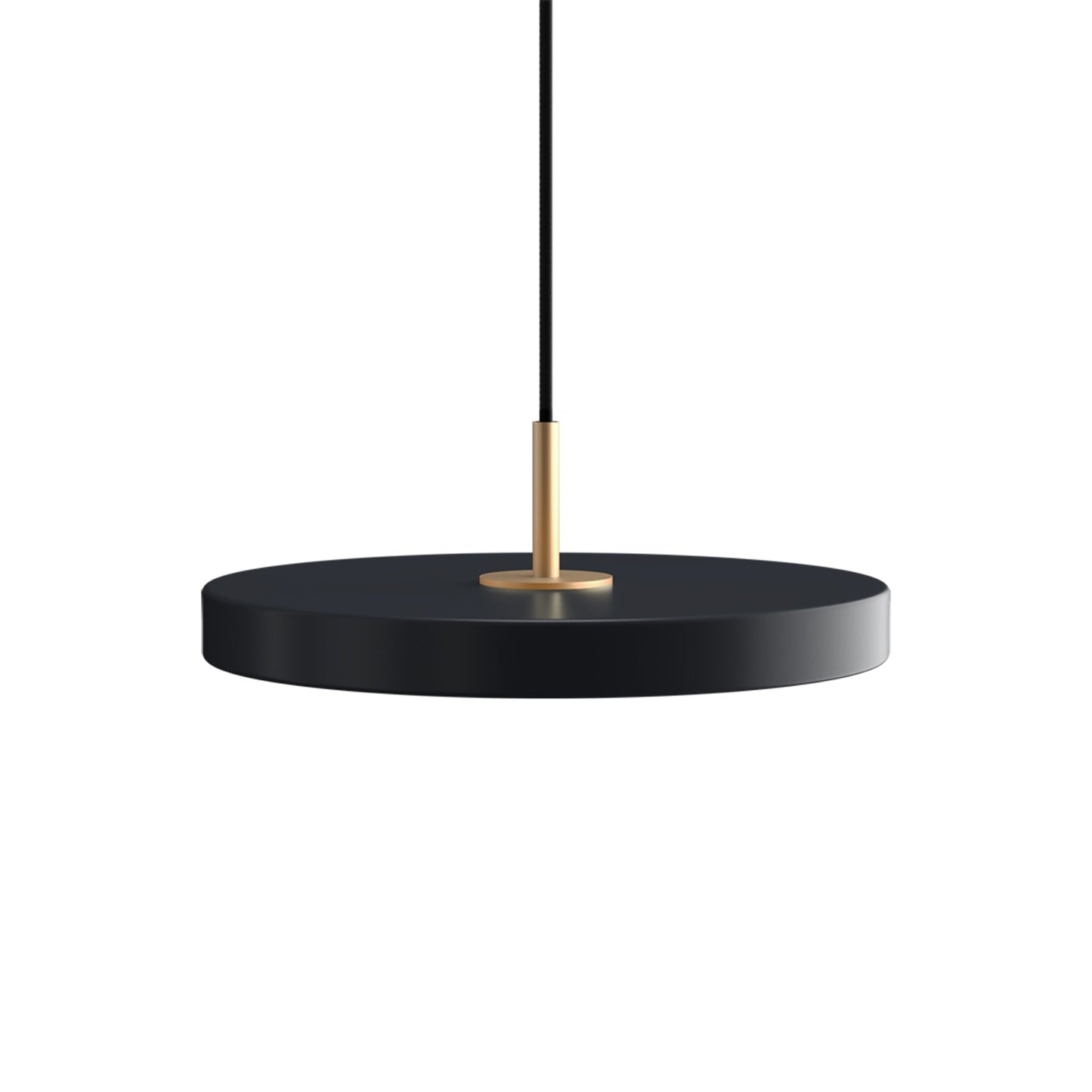 Asteria LED Pendant Light in Anthracite Grey/Brass (12.2-Inch).