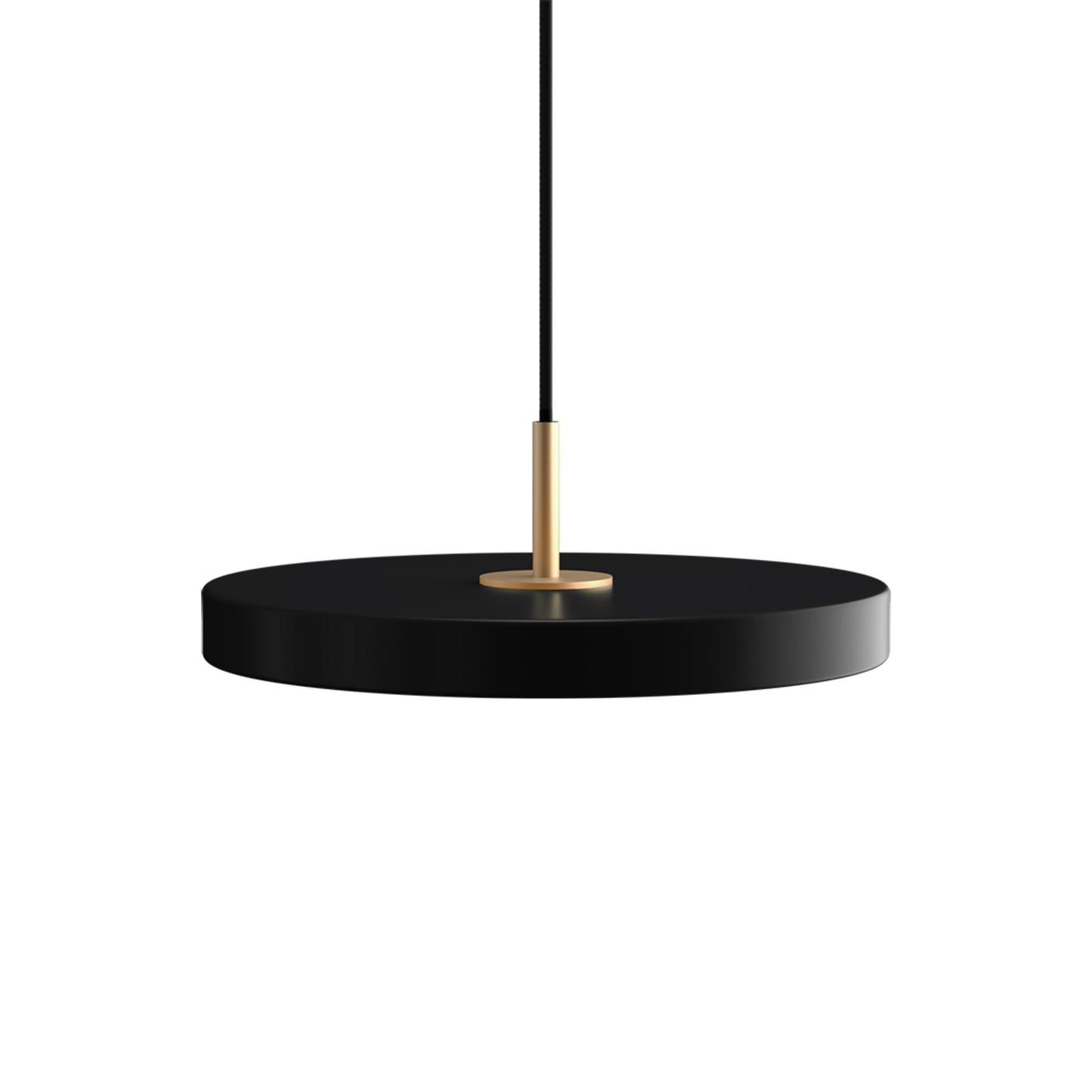 Asteria LED Pendant Light in Black/Brass (12.2-Inch).