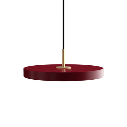Asteria LED Pendant Light in Ruby Red/Brass (12.2-Inch).