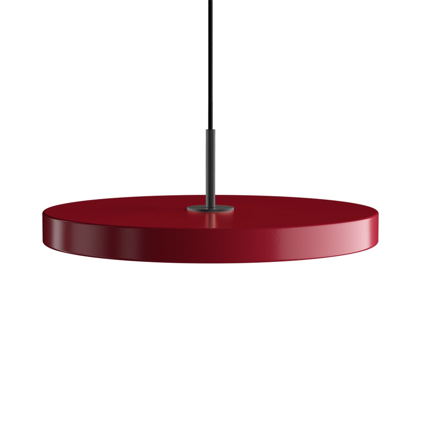 Asteria LED Pendant Light in Ruby Red/Black (16.9-Inch).
