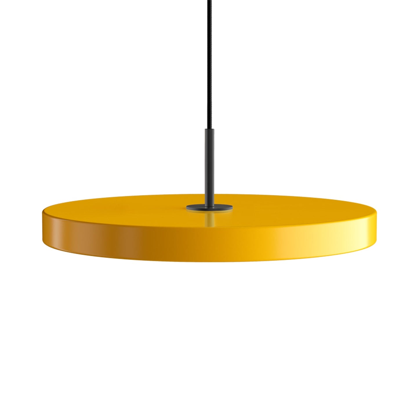 Asteria LED Pendant Light in Saffron Yellow/Black (16.9-Inch).