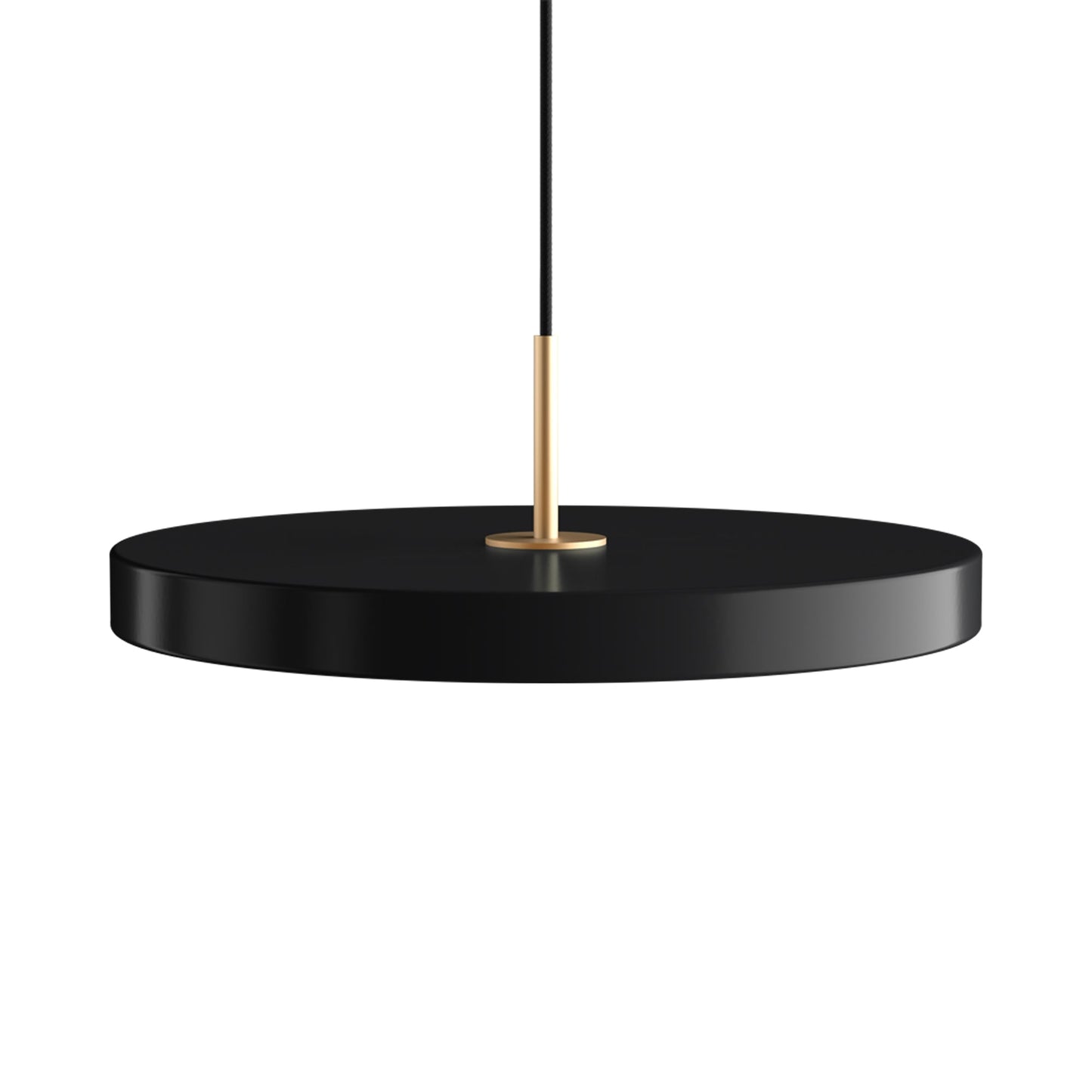 Asteria LED Pendant Light in Black/Brass (16.9-Inch).