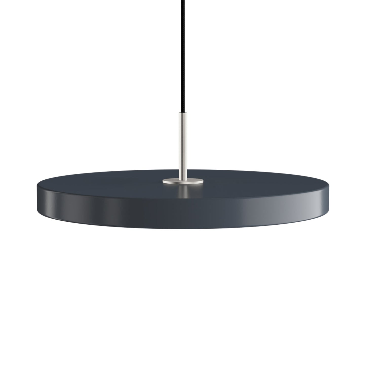 Asteria LED Pendant Light in Anthracite Grey/Steel (16.9-Inch).
