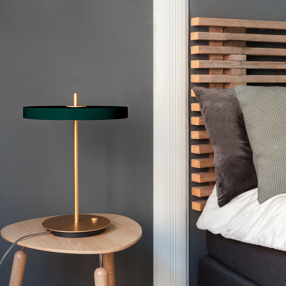 Asteria LED Table Lamp in bedroom.
