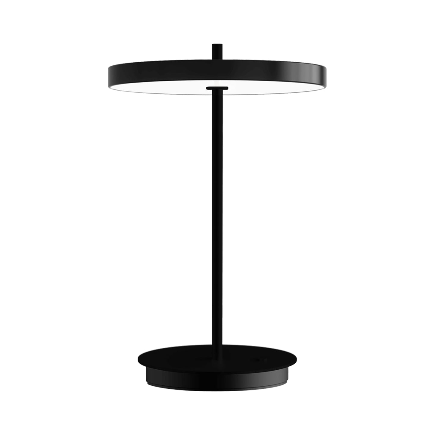 Asteria Move LED Portable Table Lamp in Black/Black.
