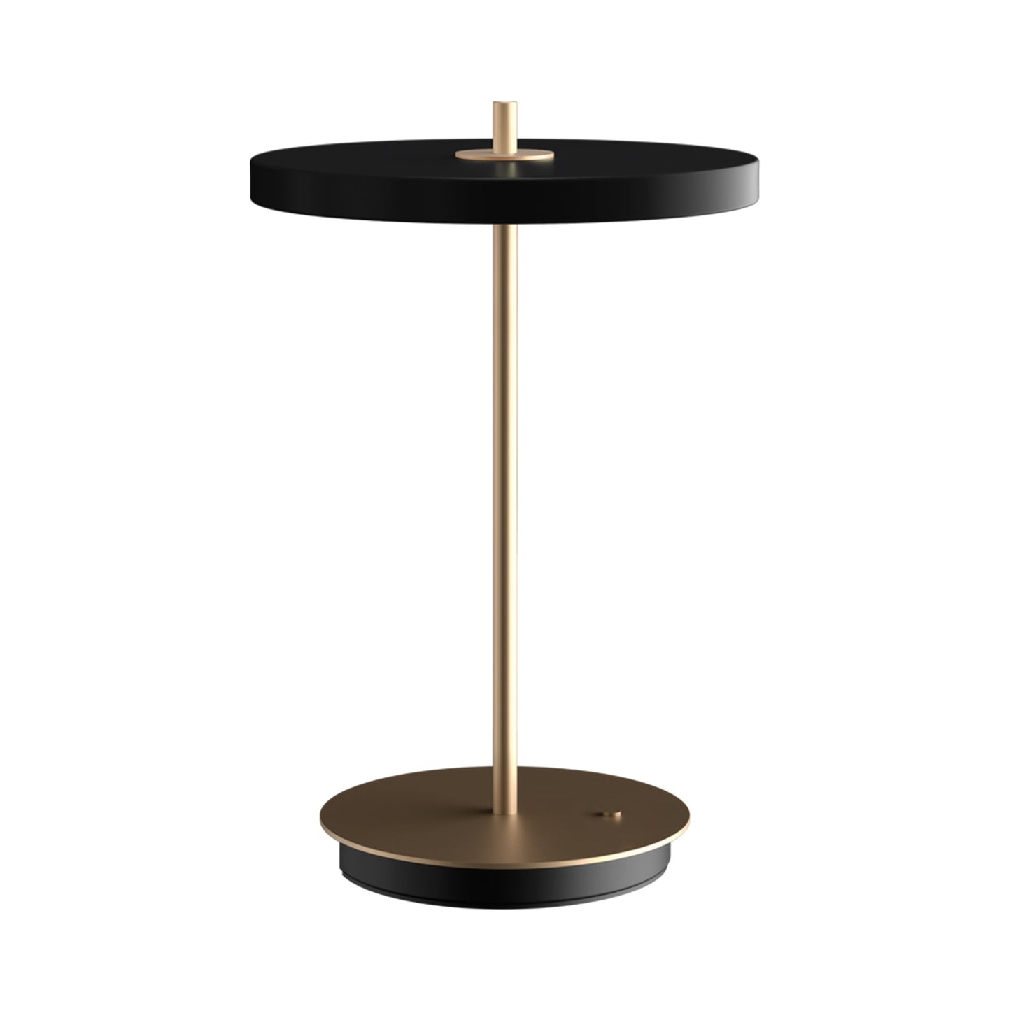 Asteria Move LED Portable Table Lamp in Black/Brass.