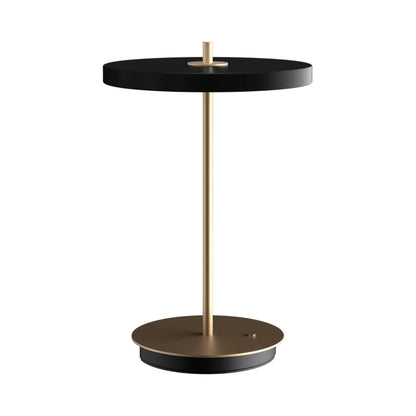 Asteria Move LED Portable Table Lamp in Black/Brass.
