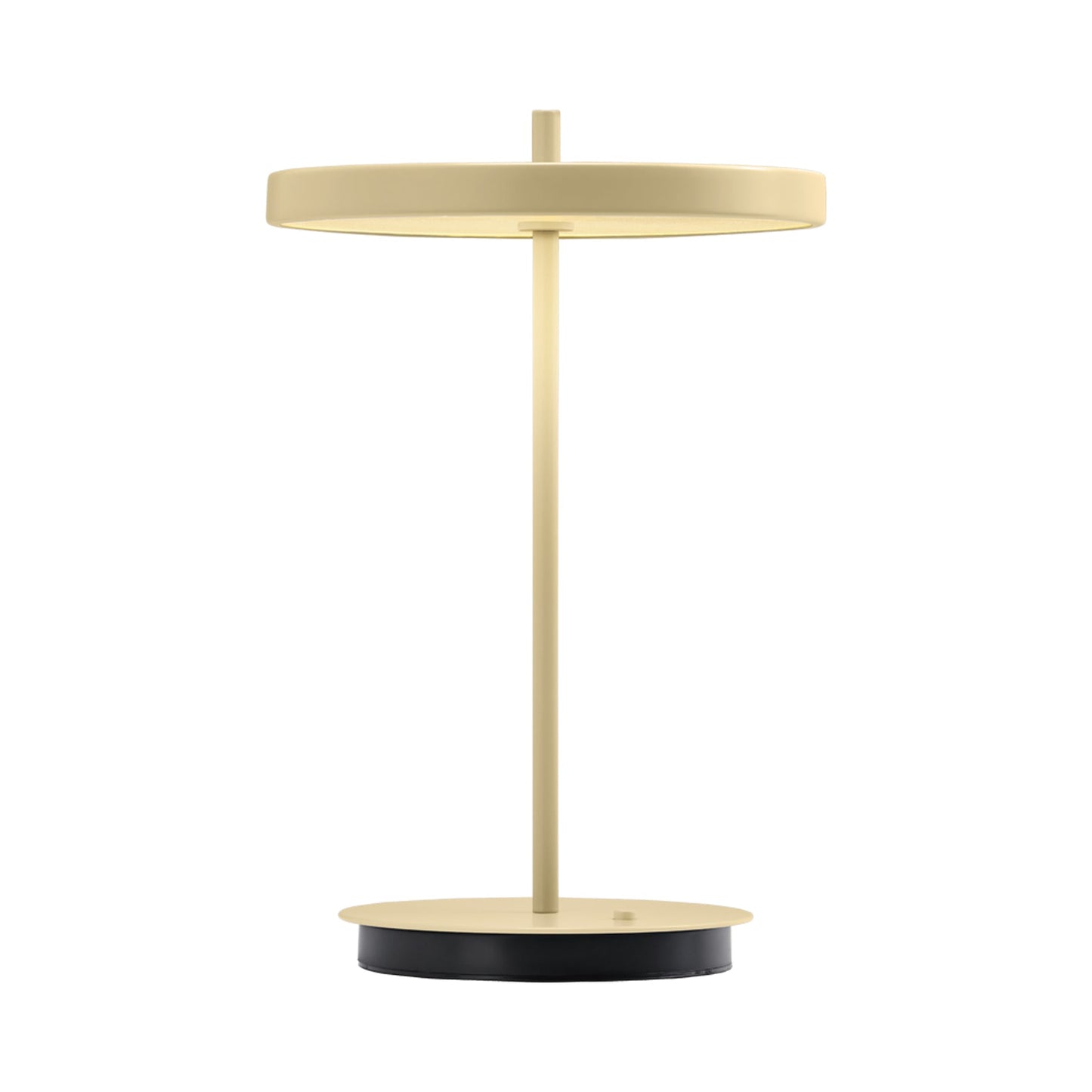 Asteria Move LED Portable Table Lamp in Butter Yellow.