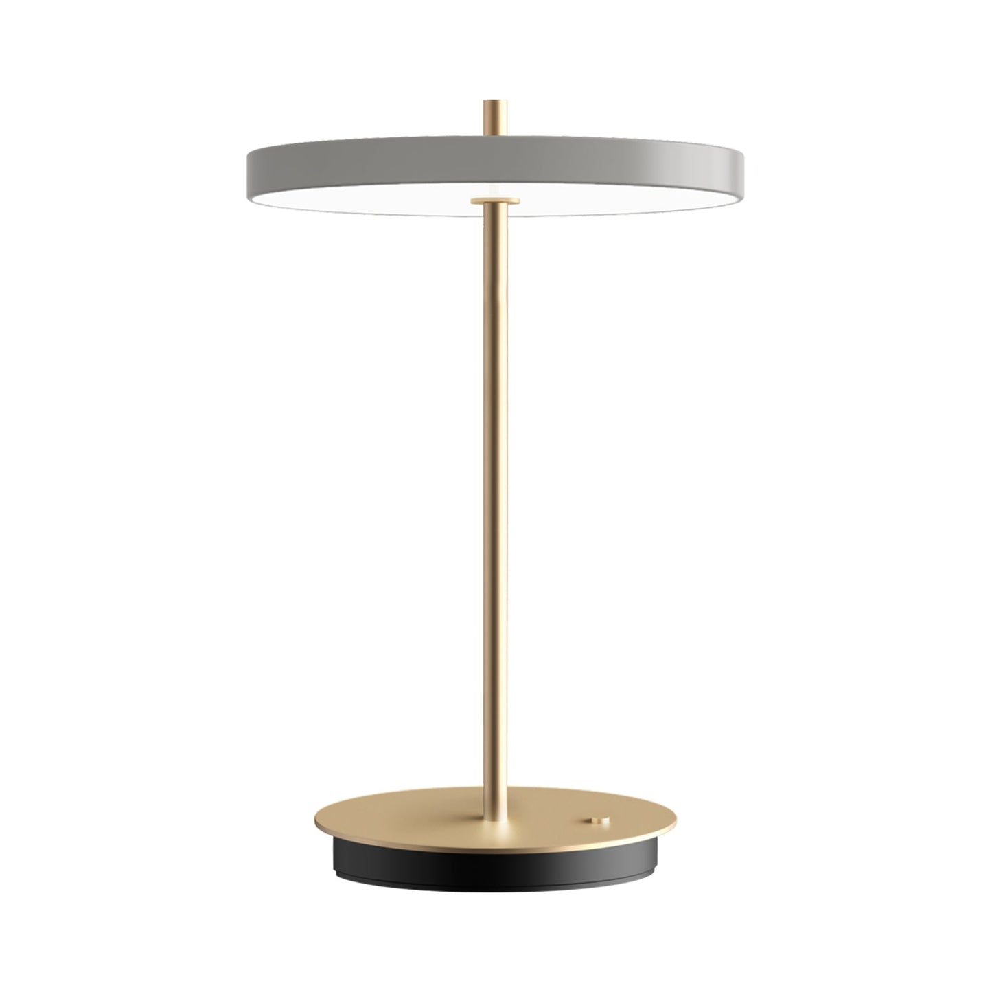 Asteria Move LED Portable Table Lamp in Nuance Mist/Brass.