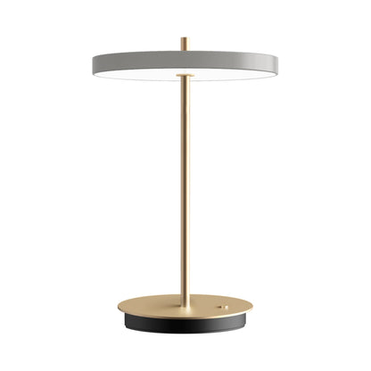 Asteria Move LED Portable Table Lamp in Nuance Mist/Brass.