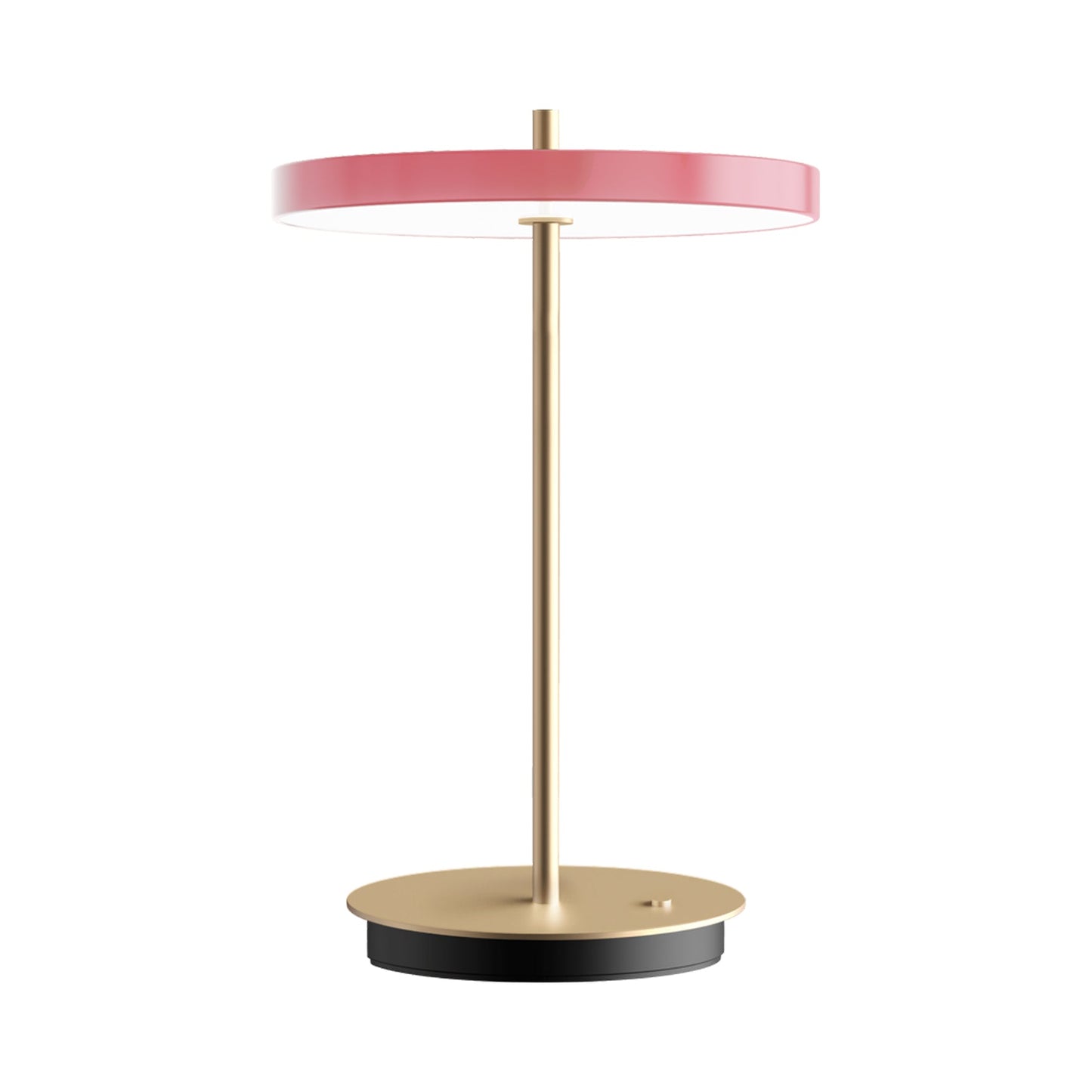 Asteria Move LED Portable Table Lamp in Nuance Rose/Brass.