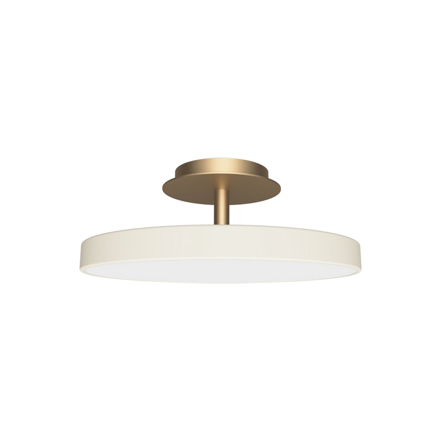 Asteria Up LED Flush Mount Ceiling Light in Pearl White (16.9-Inch).