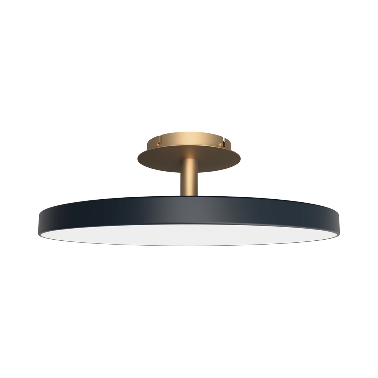 Asteria Up LED Flush Mount Ceiling Light in Anthracite Grey (23.6-Inch).